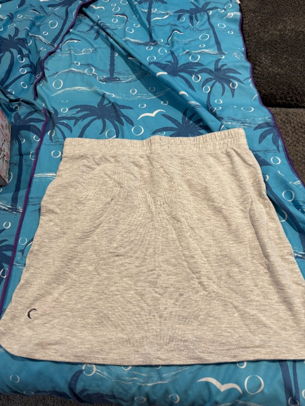 Zyia Gray Heathered Effortless Pocket Skirt - XL